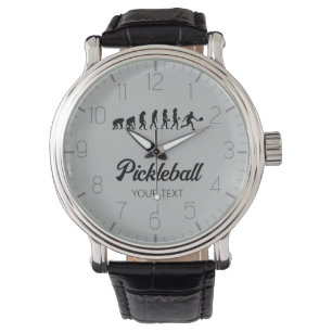 Funny Pickleball Evolution Personalized Watch