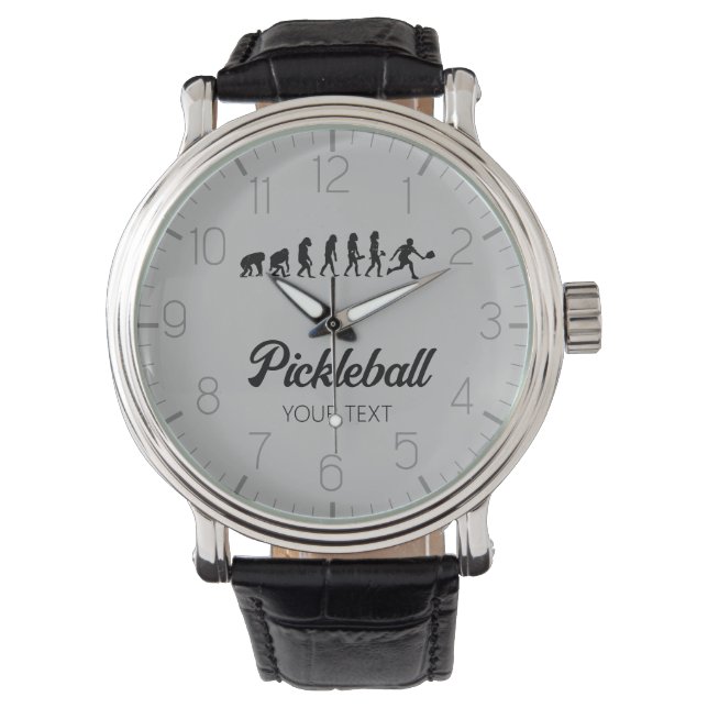 Funny Pickleball Evolution Personalized Watch (Front)