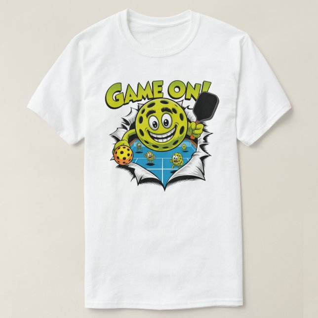 Funny Pickleball Giant Pickle Game On T-Shirt (Design Front)