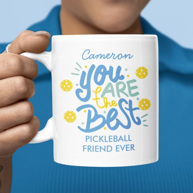 Funny Pickleball Gift, Best Ever, Custom Text Coffee Mug (Creator Uploaded)