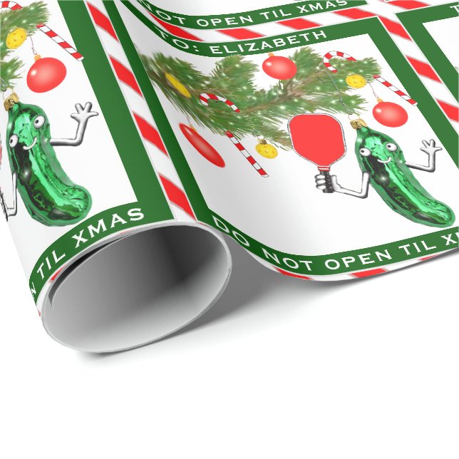Funny Pickleball Gift Wrapping Paper (Roll Corner)