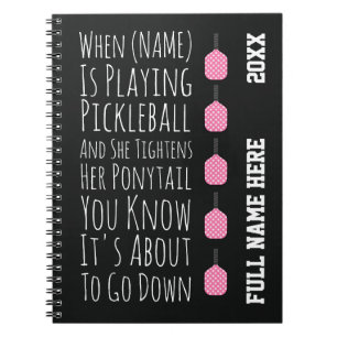 Funny Pickleball Gifts For Her Teen Girls Women Notebook