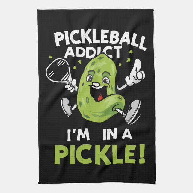 Funny-Pickleball Kitchen Towel (Vertical)