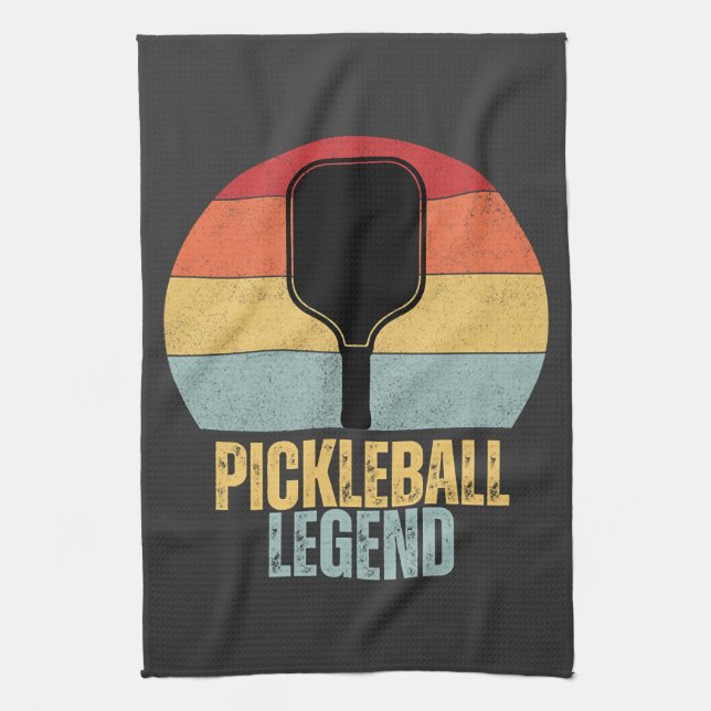 Funny Pickleball Legend Kitchen Towel (Vertical)