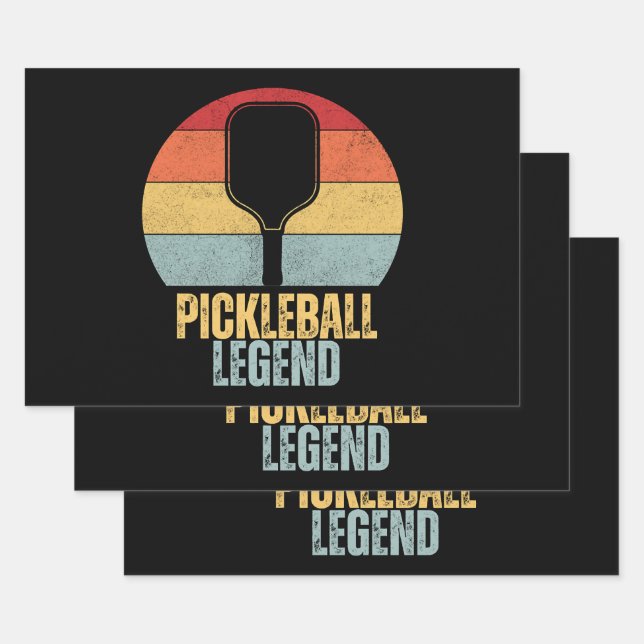 Funny Pickleball Legend Wrapping Paper Sheet (Set)