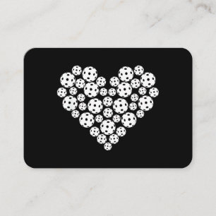 Funny Pickleball Love Heart Shape Valentine Business Card