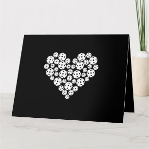 Funny Pickleball Love Heart Shape Valentine Card