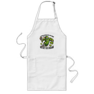 Funny Pickleball Lover Pun with a Pickle Playing Long Apron