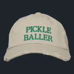 Funny Pickleball Lover Quote Unique Gift Embroidered Hat<br><div class="desc">Show off your love for pickleball with this stylish pickleballer embroidered distressed dad hat! Featuring bold green lettering on a classic neutral background, this hat is perfect for casual wear on and off the court. Whether you're a seasoned pro or just love the game, this playful design makes a great...</div>