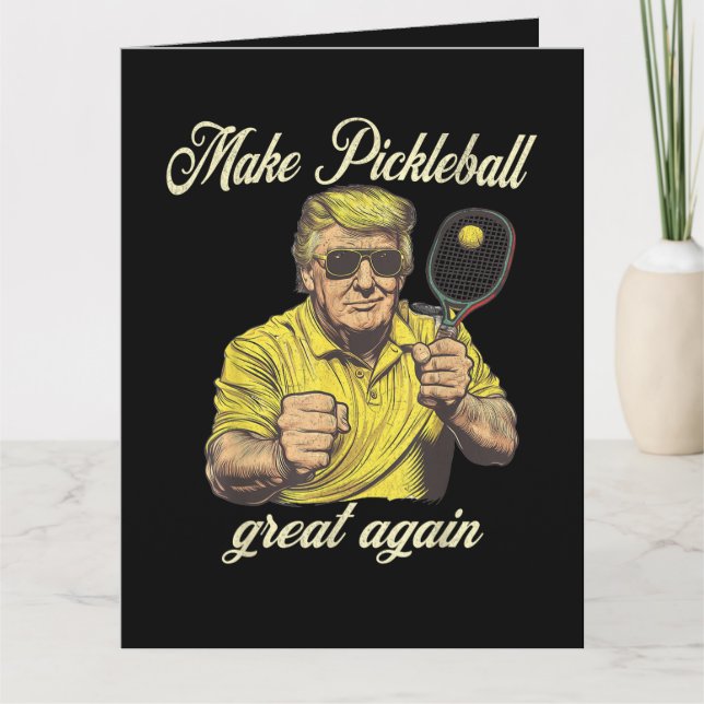 Funny Pickleball Lovers Graphics Pickle Ball Card (Front)