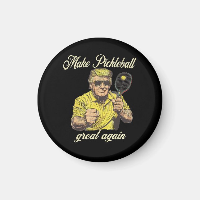 Funny Pickleball Lovers Graphics Pickle Ball Magnet (Front)