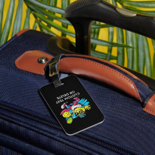 funny pickleball luggage tag