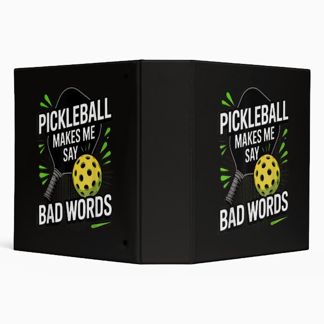 Funny Pickleball Makes Me Say Bad Words Binder (Background)