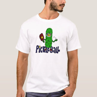 Funny Pickleball Monster Cartoon T-Shirt