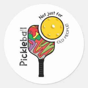 Funny Pickleball mug for Players of All Ages Classic Round Sticker