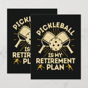 Funny Pickleball My Retirement Plan Vintage Thank You Card