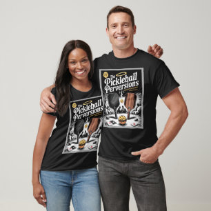 Funny Pickleball Noir Paddles Halo POSTER T-Shirt