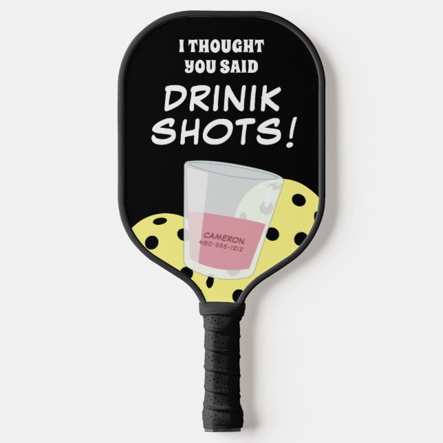 Funny Pickleball Paddle Drink Shots (Front)