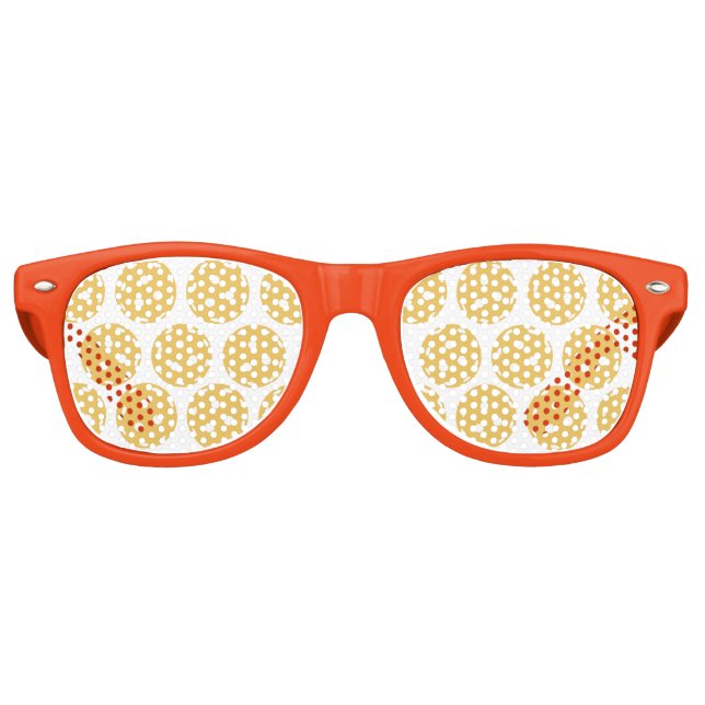 Funny Pickleball Party Sports Pattern Retro Sunglasses (Front)