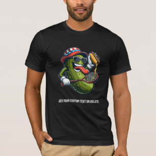 Funny Pickleball Patriot Independence Day Sports T-Shirt