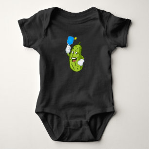 Funny Pickleball Pickel Humour Cucumber Baby Bodysuit