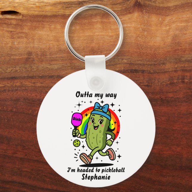 Funny Pickleball  - Pickleball Humour Keychain (Front)