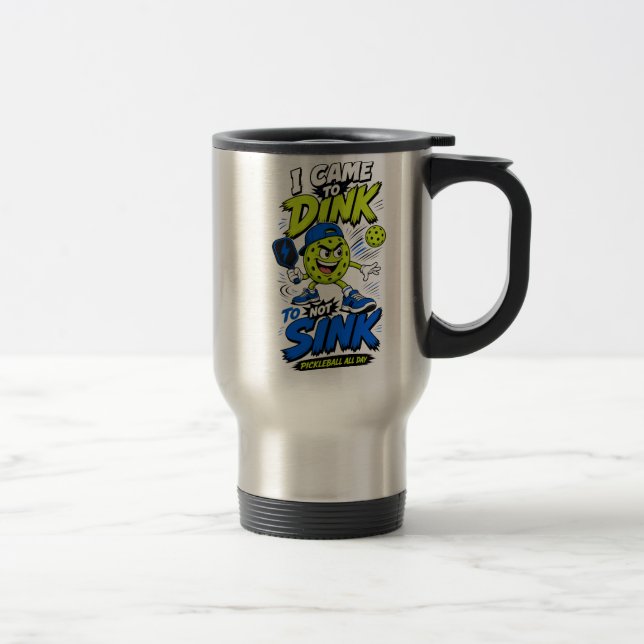 Funny Pickleball Player Design Travel Mug (Right)