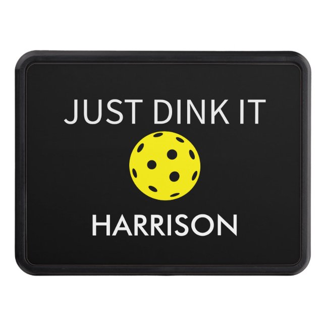 Funny Pickleball Player Dink It Personalized Trailer Hitch Cover (Front)