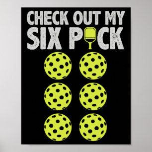 Funny Pickleball Player Men Paddleball Check My Si Poster