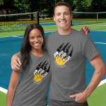 Funny Pickleball Player Monster Beast Claw Custom T-Shirt<br><div class="desc">Funny pickleball shirt featuring a beast claw holding a pickleball. Add a line of custom text to personalize - or delete. Great for tournament or competitive rec play.</div>