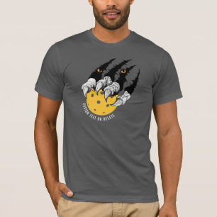 Funny Pickleball Player Monster Beast Claw Custom T-Shirt