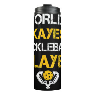 Funny Pickleball Player Paddle - Pickleballing & P Thermal Tumbler