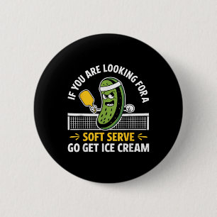Funny Pickleball Player Paddleball Lover Men Women 2 Inch Round Button