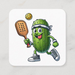 Funny Pickleball Player Paddleball Lover  Square Business Card