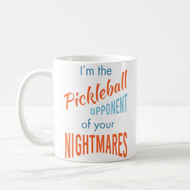 Funny Pickleball Player Pickleball Coffee Mug (Left)