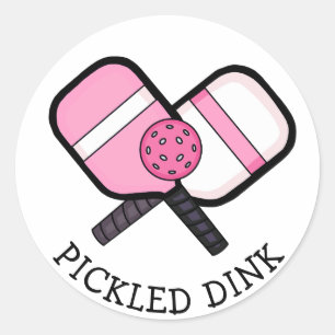 Funny Pickleball Pun  Classic Round Sticker