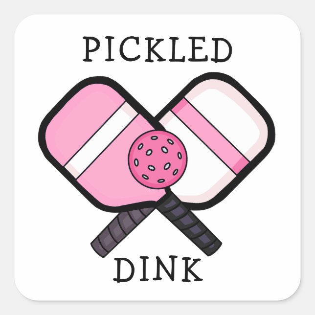 Funny Pickleball Pun    Square Sticker (Front)
