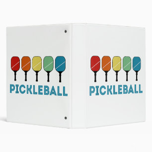 Funny Pickleball Retro Vintage Binder
