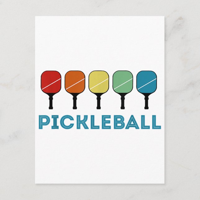 Funny Pickleball Retro Vintage  Enclosure Card (Front)