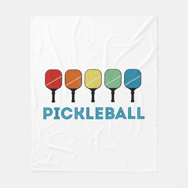 Funny Pickleball Retro Vintage  Fleece Blanket (Front)