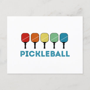 Funny Pickleball Retro Vintage  Holiday Postcard