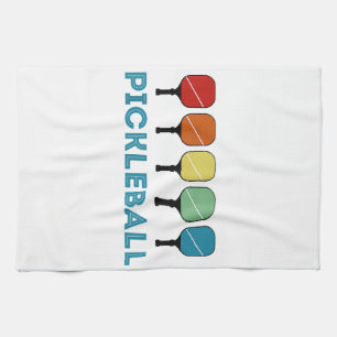 Funny Pickleball Retro Vintage  Kitchen Towel