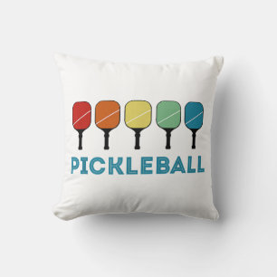 Funny Pickleball Retro Vintage  Throw Pillow