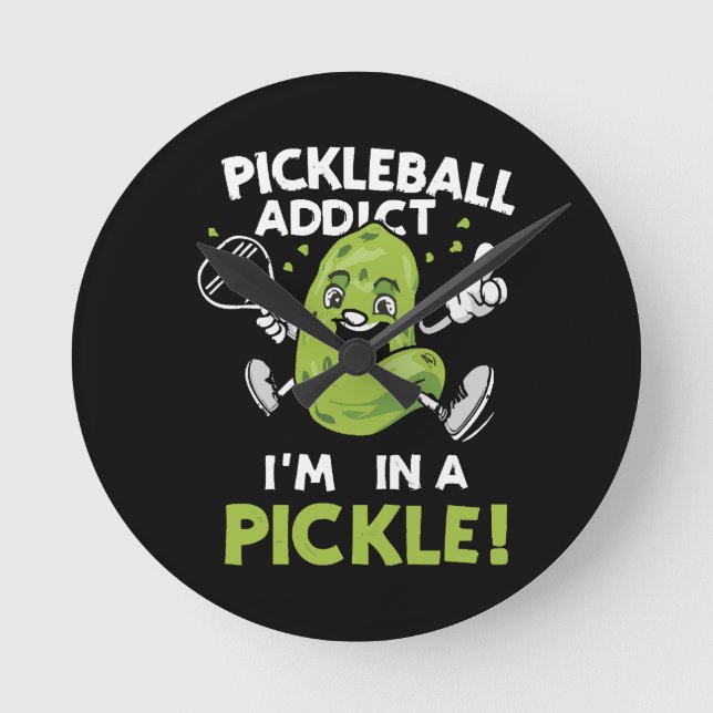Funny-Pickleball Round Clock (Front)