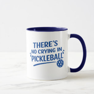 Funny Pickleball Saying Blue Text  Mug