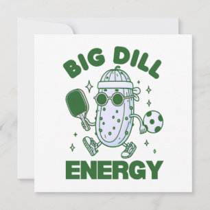 Funny Pickleball Saying Cute Character Pun Card