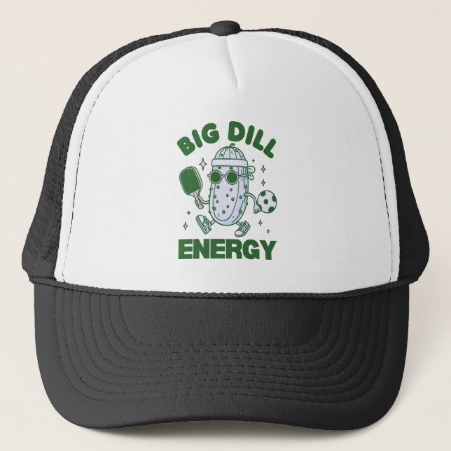 Funny Pickleball Saying Cute Character Pun Trucker Hat (Front)