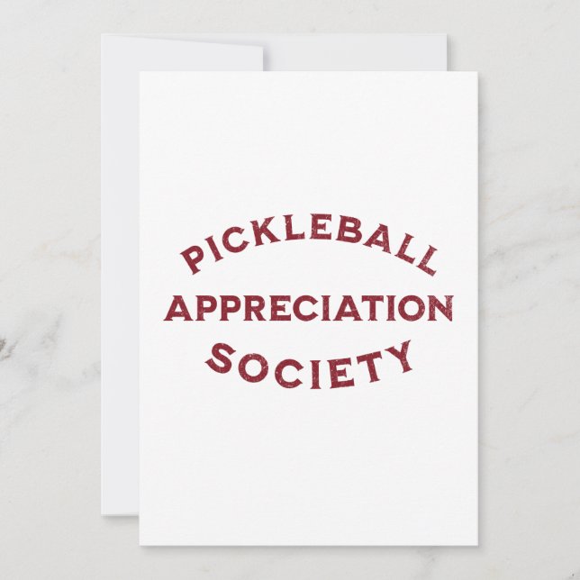 Funny Pickleball Saying Invitation (Front)