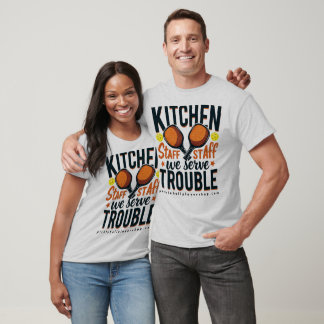 Funny Pickleball T-shirt gris - "Personnel de cuis