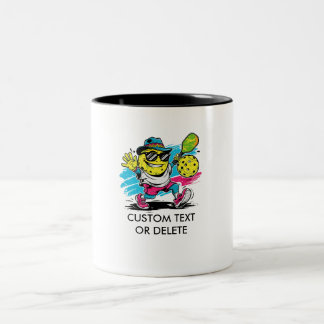 funny pickleball Two-Tone coffee mug